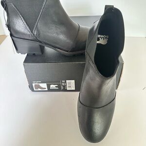 NEW Women's Sorel Ankle Boots Slip on Black Size 10.5 - Waterproof